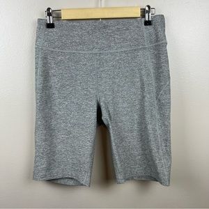 Outdoor Voices Double Time Bike Shorts Size Large Gray 10” Inseam Athletic Gym